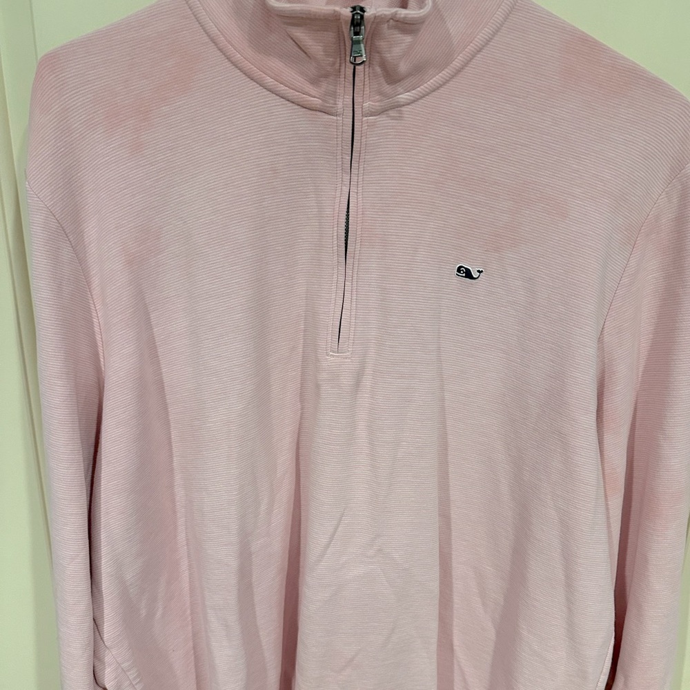 Vineyard Vines L/S 1/4 zip pullover - 2XL - Pink